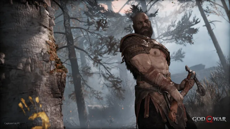 Capture officielle de God of War montrant le contexte de gameplay pour l'étape 1 du guide joueur