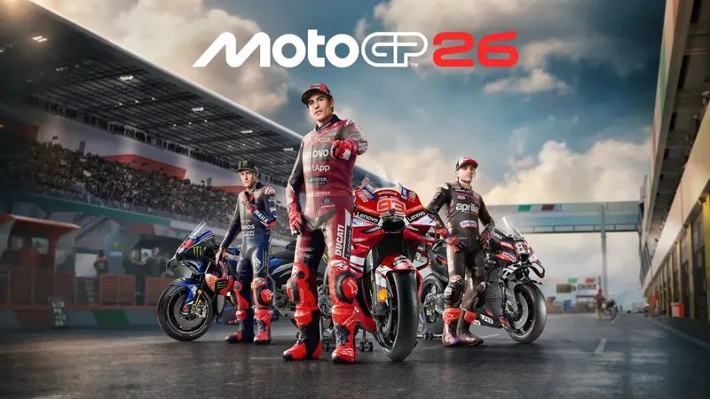 MotoGP 26 visuel officiel avec les pilotes de la saison 2026