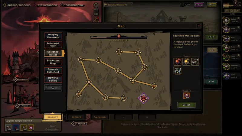 Path of Idle : Old Gods Rising, capture officielle de l’interface
