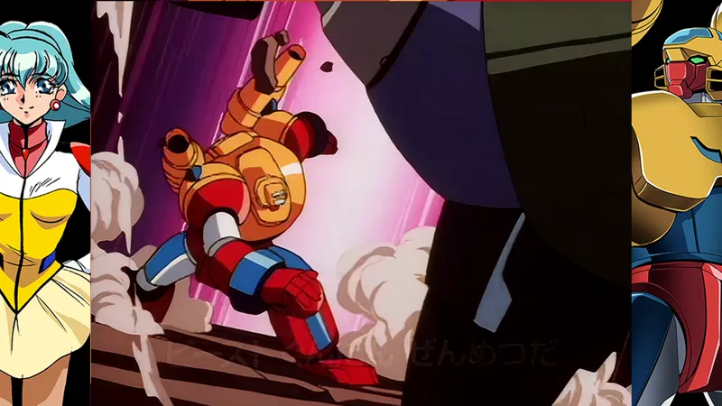 70s-style Robot Anime Geppy-X montrant le nouvel opening de Geppy-XX