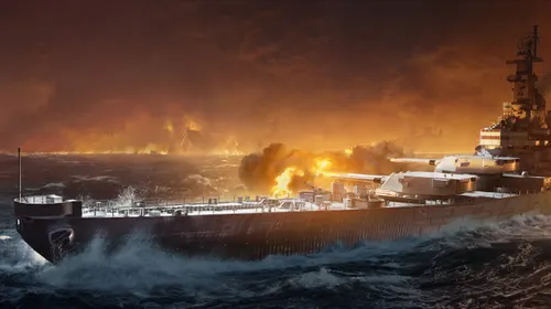 World of Warships avec des navires de guerre sur une mer ouverte, visuel de couverture du guide sur les réglages et la lisibilité