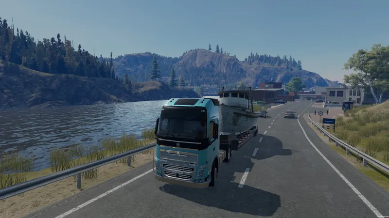 Camion de Truck Driver sur route dégagée pour prioriser les trajets propres et limiter les dégâts coûteux