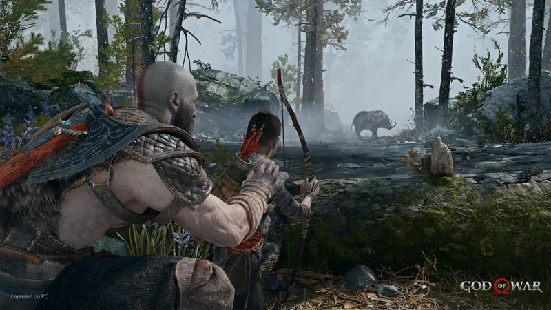Capture officielle de God of War montrant le contexte de gameplay pour l'étape 4 du guide joueur