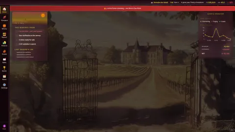 Grand Cru : The Wine Maker sur Steam, vue du domaine viticole