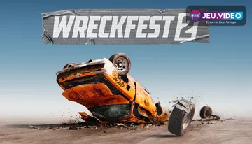 Wreckfest 2 mise à jour avec voiture retournée et logo officiel du jeu