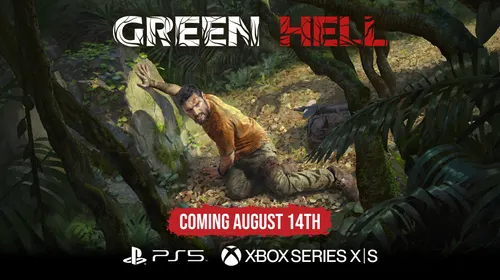 Scène de survie officielle de Green Hell dans la galerie Steam, utilisée pour illustrer le guide de compatibilité PC et Xbox