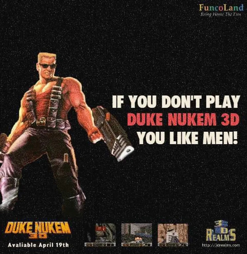 Publicité homophobe de Duke Nukem 3D
