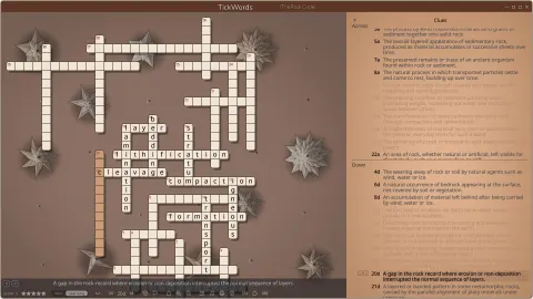 TickWords : écran de mots croisés générés à partir d’un document