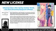 Influencer Hero manga : visuel officiel de la nouvelle licence Seven Seas