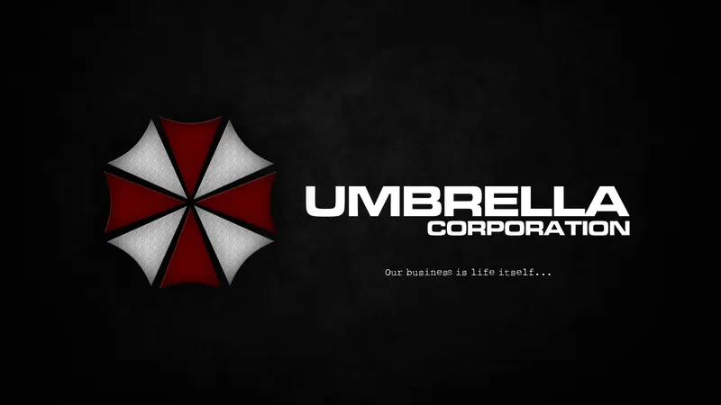 Affiche d'Umbrella Corporation avec sous-titre : Our business is Life itself