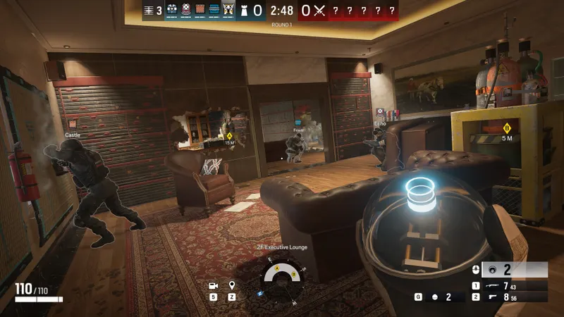 Capture officielle de Tom Clancy's Rainbow Six Siege X montrant le contexte de gameplay pour l'étape 4 du guide joueur