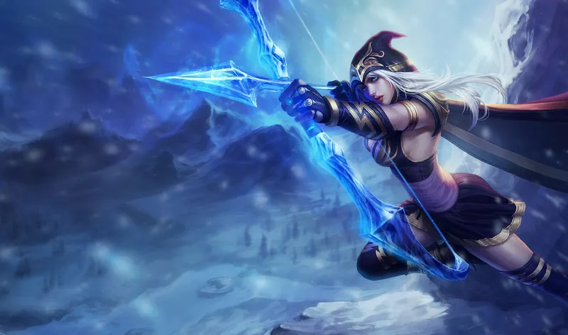 League of Legends illustrates Ashe, a marksman suited to team fights