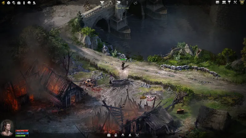 Broken Ranks montrant un paysage ravagé par la guerre dans le MMORPG