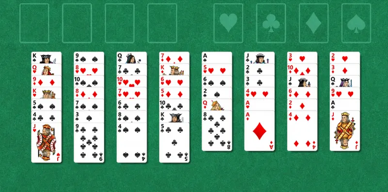 Le jeu Solitaire, disponible en ligne gratuitement