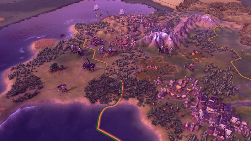 Ville de Civilization VI avec son panneau de production et les rendements visibles pour vérifier la lisibilité de l’interface