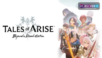 Tales of Arise sur Switch 2 avec le logo Beyond the Dawn Edition et les héros du JRPG