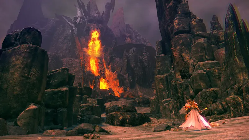Visuel officiel de Guild Wars 2 accompagnant l’étape de changement d’arme et de vérification des compétences 1 à 5