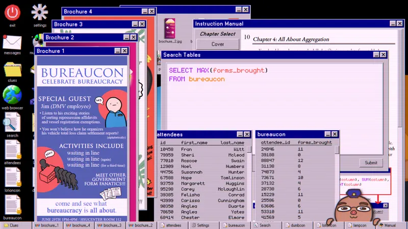 Official Database Detective: Minor Crimes Division screenshot with case information to compare