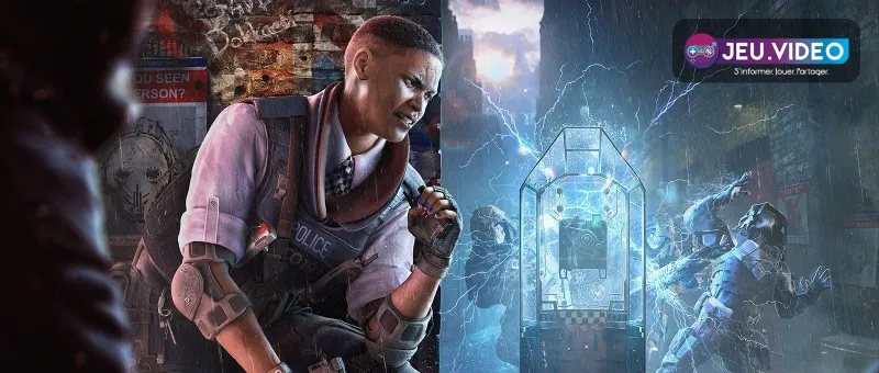 Opératrice Clash de Rainbow Six Siege tenant son bouclier électrifié, exemple de rôle défensif de contrôle