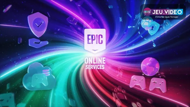 Visuel officiel Epic Online Services représentant des joueurs reliés entre plateformes pour expliquer la différence entre crossplay et cross-platform