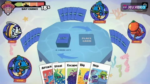 Bannière officielle Steam de Fishbait, jeu de cartes multijoueur de Yomu Labs