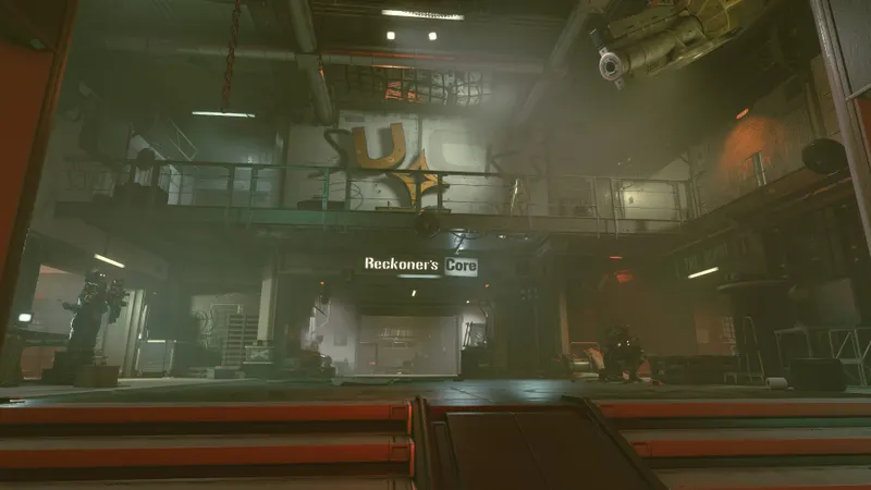 Reckoner’s Core sur The Key dans Starfield montrant le centre à visiter pour les missions Crimson Fleet et les tableaux pirates