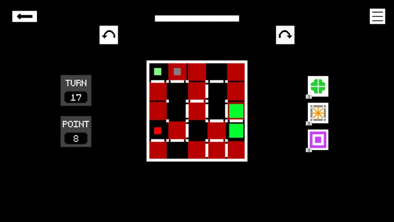 Turning Box, capture officielle montrant une configuration de jeu