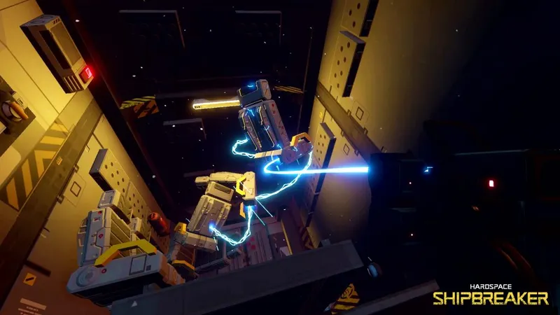 Le grappin tire un rayon qui tient les objets entre eux et permet ensuite des les tirer.