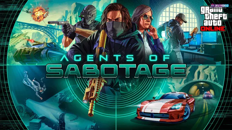 Illustration officielle GTA Online montrant Los Santos et ses braquages