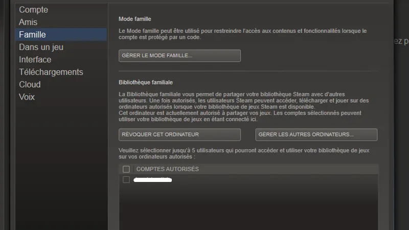 Le partage familial enfin disponible sur Steam