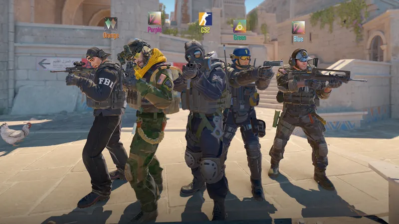 Test de Counter-Strike 2 con granada de humo y combate en una zona de bomba