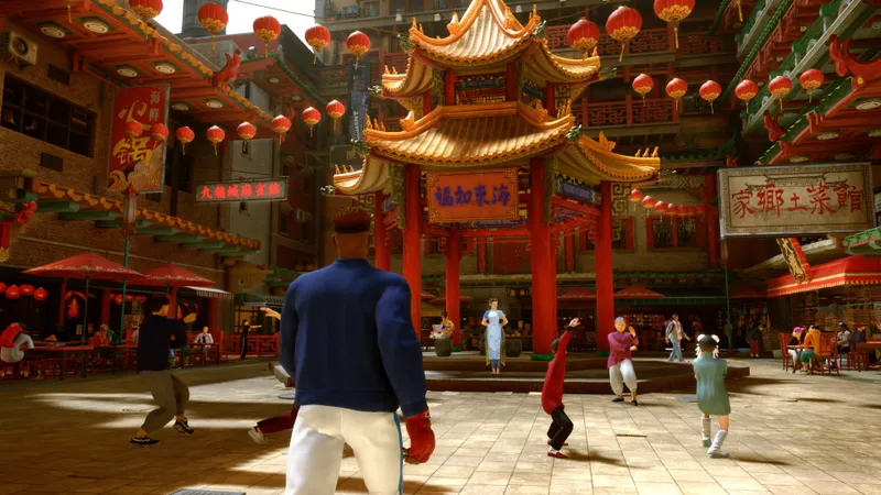 Image officielle de Street Fighter 6 avec un décor de combat coloré