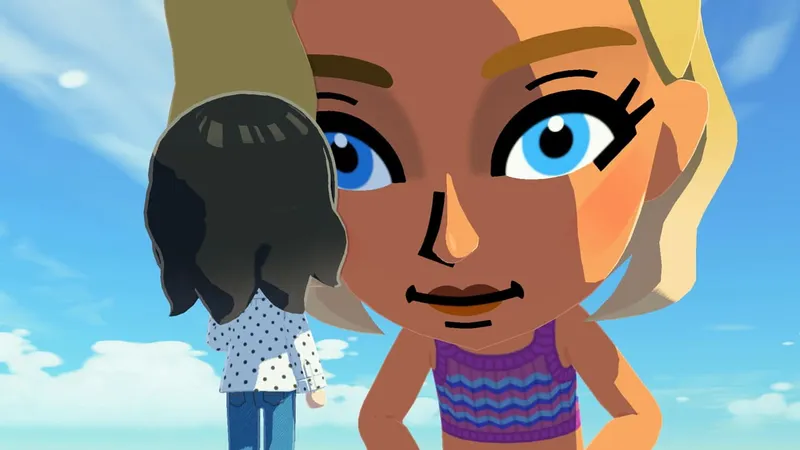 Scène officielle de relation entre deux Mii dans Tomodachi Life Living the Dream