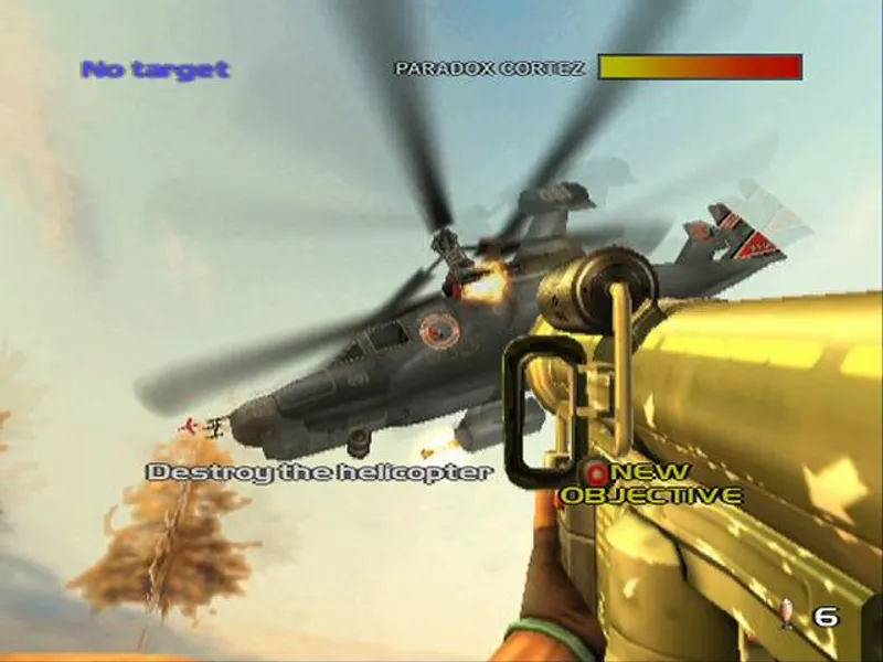 Lance roquette tirant sur un hélicoptère dans TimeSplitters Future Perfect