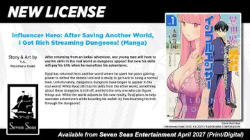 Influencer Hero manga : visuel officiel de la nouvelle licence Seven Seas