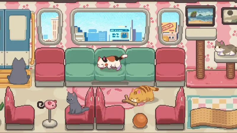 Neko Station présente la décoration des wagons et les chats passagers