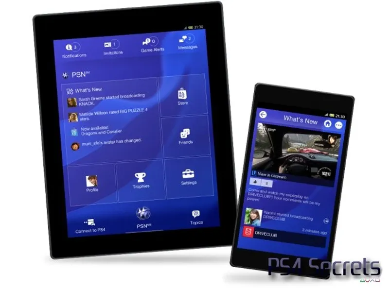 Application PS4 pour mobile