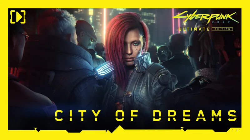 Visuel officiel de Cyberpunk 2077 Ultimate Edition avec éclairage nocturne pour comparer ray tracing et netteté