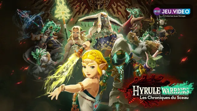 Mineru, Zelda, Rauru et les héros de la guerre du Sceau dans Hyrule Warriors