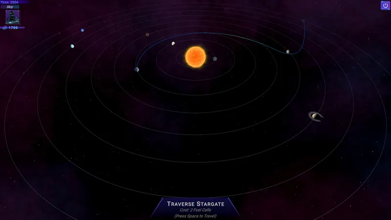Official Periapsis: Gravity Slingshot screenshot with an orbital route and space interface
