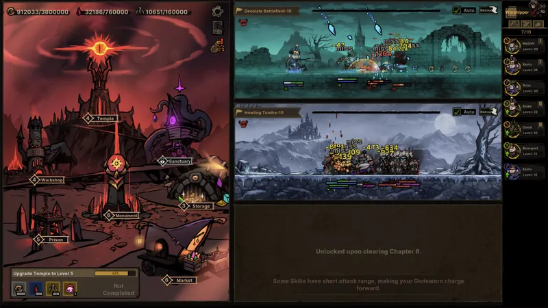 Path of Idle : Old Gods Rising, capture officielle du gameplay