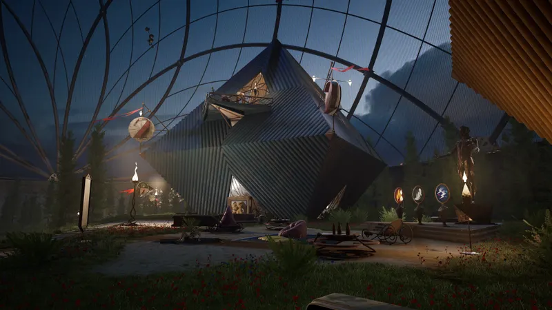 Entrée éclairée du Crystal Complex dans Atomic Heart Blood On Crystal