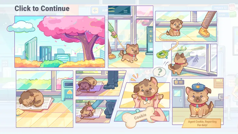 Capture officielle d’une scène de contrôle aéroportuaire en 2D dans Nothing To Declare
