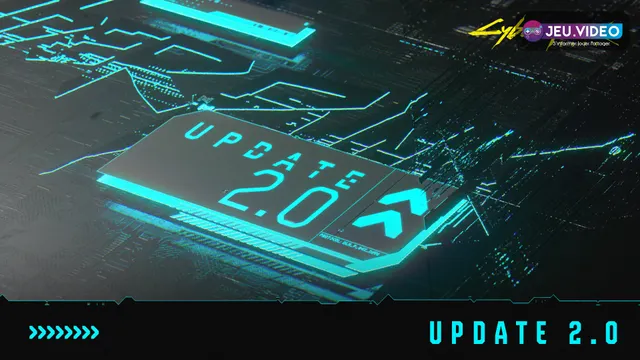 Personnage devant Night City avec une moto rouge, image officielle illustrant un profil Steam Deck stable pour Cyberpunk 2077 en portable