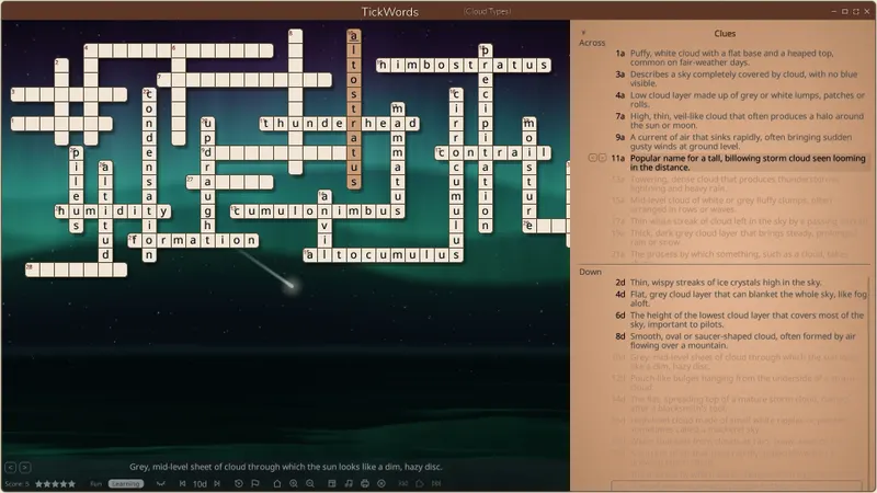 TickWords: crucigrama generado desde un archivo de texto