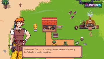 Suncraft, visuel officiel du jeu d’aventure et artisanat en pixel art