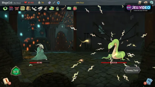 Combat de Slay the Spire montrant les cartes en main, les ennemis et les intentions à lire pour construire un deck débutant efficace