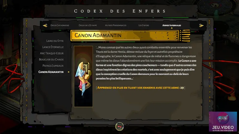 Guide des armes dans Hades - Canon