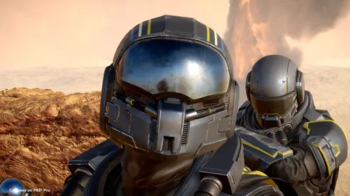 Helldivers 2 Warbond Exo Experts avec deux exosuits