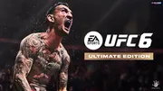 UFC 6 avec Max Holloway et le logo officiel du gameplay